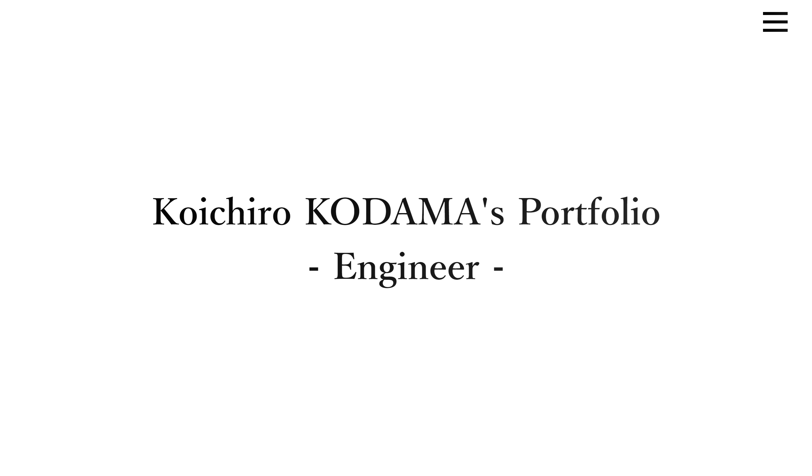 Koichiro Kodama's Portfolio